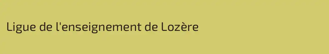 Ligue de l'enseignement de Lozère